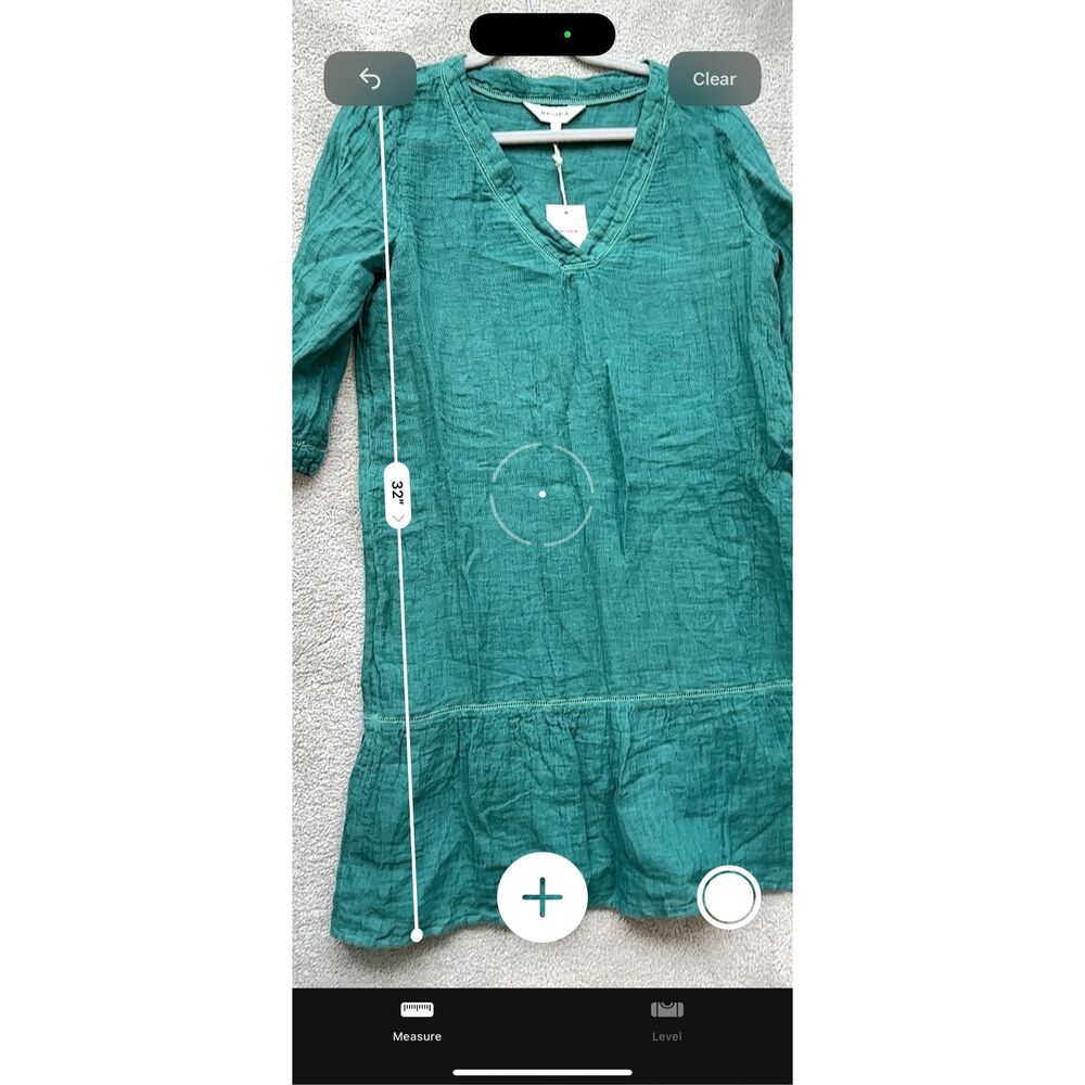 NWT Brora linen ruffle hem tunic, size 6 $168 C26 - Picture 10 of 11